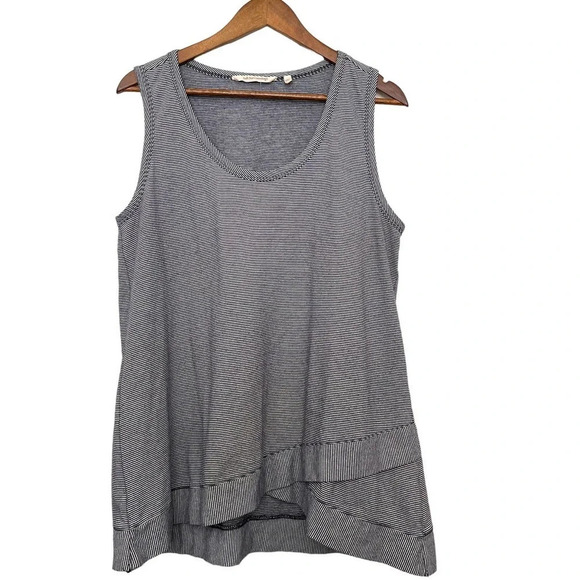 Soft Surroundings Tops - Soft Surroundings Waldport Striped‎ Sleeveless Tunic Top Size Large